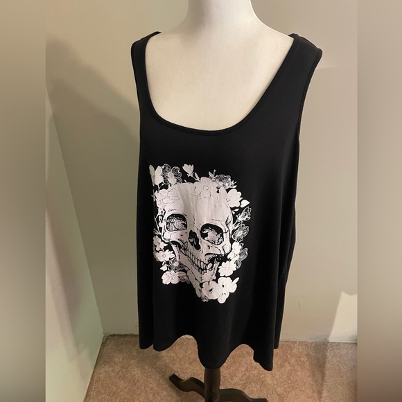 Warehouse One Black Skull Tank Top - Picture 3 of 6